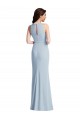 Achat Bleu ciel clair Trompette Licou Crêpe Stretch Longue Robes demoiselle d'honneur / Robes de bal