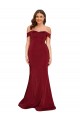 Achat Bordeaux Sirène Épaule Dénudée Spandex Longue Formelles Robes demoiselle d'honneur / Robes de soirée / Robes de bal