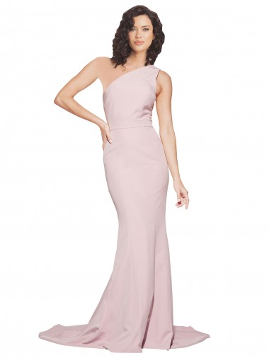 Achat Fourreau Balayage train Crêpe Stretch Longue Robes demoiselle d'honneur / Robes de bal