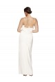 Achat Ivoire Fourreau Licou Col Haut Satiné Stretch Longue Formelles Robes demoiselle d'honneur / Robes de soirée / Robes de bal