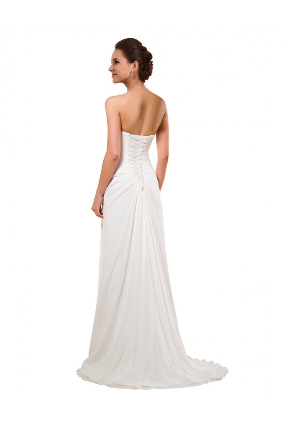 Achat Ivoire Fourreau Mousseline Robes de mariée