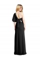 Achat Noir Fourreau Crêpe Stretch Longue Formelles Robes demoiselle d'honneur / Robes de soirée / Robes de bal