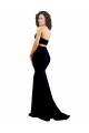 Achat Noir Sirène Col Haut Crêpe Stretch Longue Formelles Robes demoiselle d'honneur / Robes de soirée / Robes de bal