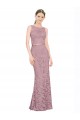 Achat Sirène Illusion Dentelle Longue Robes demoiselle d'honneur / Robes de bal
